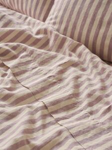 Elderberry Pembroke Stripe Linen Blend Flat Sheet | Single | Piglet in Bed