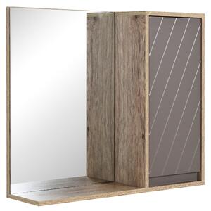 HOMCOM Wall Mounted Bathroom Cabinet, MDF Construction with Mirror, Space-Saving Storage Solution Aosom UK