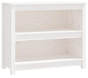 Book Cabinet White 80x35x68 cm Solid Wood Pine