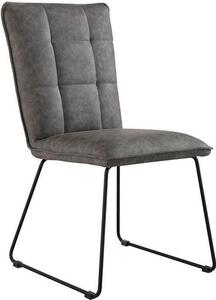Refun 2x Grey Panel Back Chair With Angled Legs