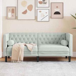 Ardino Velvet 2 Seater Sofa In Light Grey