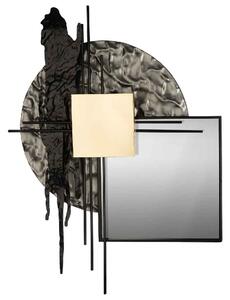 Galaxy Art Frame Metal Wall Art With Mirror In Black And Gold