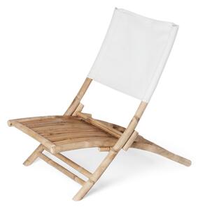 Lounge chair - Bamboo/polyester/cotton. 50 x 80 x 85 cm. - Curry - Søstrene Grene