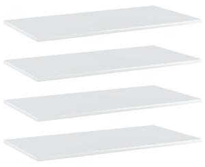 Bookshelf Boards 4 pcs High Gloss White 80x40x1.5 cm Engineered Wood