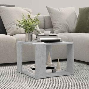 Baina 40cm Square Wooden Coffee Table - Concrete Grey