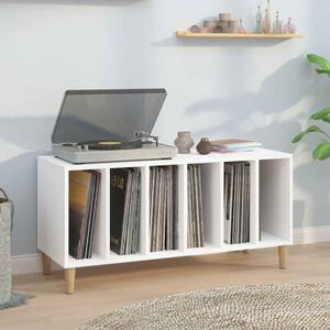 Baina 100cm Wooden Filing Cabinet With 6 Shelves And Oak Legs - White