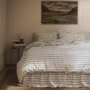 Piglet Ivory Kemptown Stripe Linen Blend Duvet Cover Size Super King