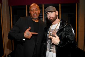 Photography Dr. Dre and Eminem at 36th Annual Rock & Roll Hall, Kevin Mazur