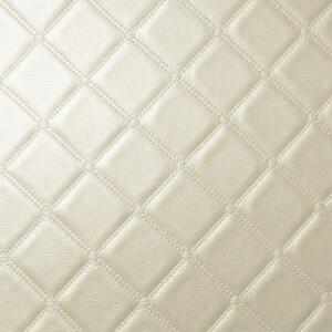 Trellis Vinyl Embossed Upholstery Fabric Ivory