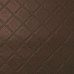 Trellis Vinyl Embossed Upholstery Fabric Brown