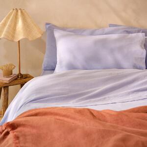 Piglet Celeste Blue Linen Blend Pillowcases (Pair) Size Super King