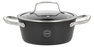 Pillivuyt Travo pot with glass lid 2,1 l Black-aluminum