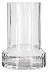 Villa Collection Hvils glass vase ribbed Ø21 cm Clear