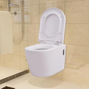 Wall Hung Toilet with Concealed Cistern Ceramic White