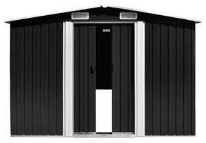 Garden Shed 257x489x181 cm Metal Anthracite