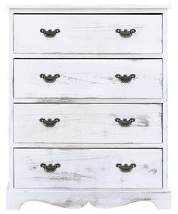 Drawer Cabinet White 60x30x75 cm Wood