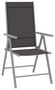 Folding Garden Chairs 6 pcs Textilene Black
