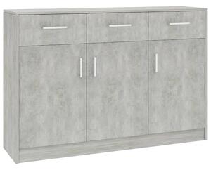 Sideboard Concrete Grey 110x30x75 cm Engineered Wood