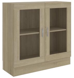 Vitrine Cabinet Sonoma Oak 82.5x30.5x80 cm Engineered Wood