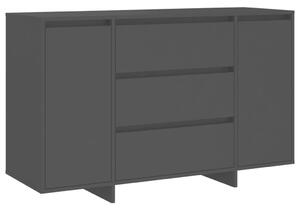 Sideboard with 3 Drawers Black 120x41x75 cm Engineered Wood