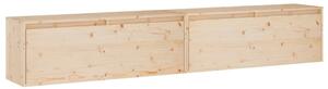 Wall Cabinets 2 pcs 100x30x35 cm Solid Wood Pine