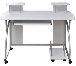 Computer Desk White 110x52x88.5 cm Engineered Wood