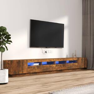 3 Piece TV Cabinet Set with LED Lights Smoked Oak Engineered Wood