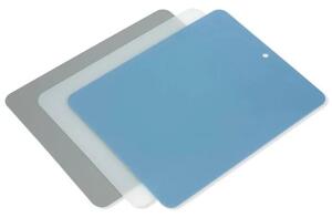 Funktion Function cutting board plastic 37x29 cm 3-pack Gray-blue-transparent