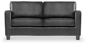 Cullen Black Faux Leather 3 Seater Sofa for Living Room | Roseland