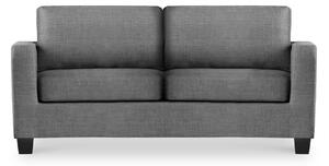 Myles Grey Slubbed Fabric 2 Seater Sofa for Living Room | Roseland