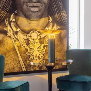 Carpyen Rebound LED table lamp, green marble, brass