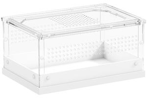 PawHut Acrylic Reptile Terrarium with Top Sliding Door, Vents, for Snake, Frog, Spider, Gecko, Tarantula, 30 x 20 x 15 cm