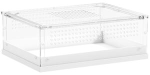 PawHut Acrylic Reptile Terrarium with Top Sliding Door, Vents, for Snake, Frog, Spider, Gecko, Tarantula, 40 x 30 x 15 cm