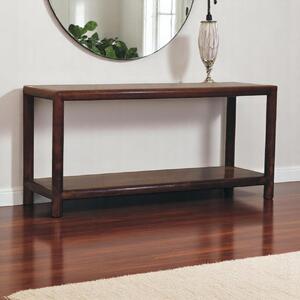 Wood Bench with Open-Slot Storage, Wooden Window Seat with Storage Shelf, Footstool for Living Room, Entryway, Brown Aosom UK