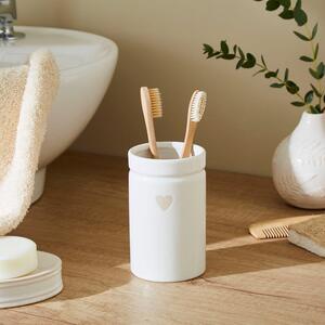 Ceramic Heart Toothbrush Holder