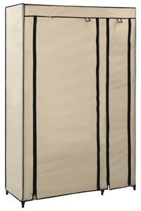 Folding Wardrobe Cream 110x45x175 cm Fabric