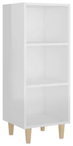 Sideboard High Gloss White 34.5x32.5x90 cm Engineered Wood