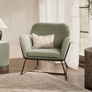 Charles Metal Leg Velvet Occasional Chair