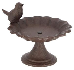 Fallen Fruits Cast Iron Bird Bath with Bird
