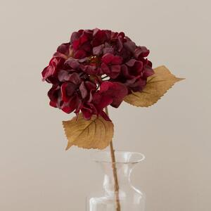 Artificial Dried Look Red Hydrangea Stem