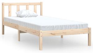 Bed Frame Solid Pinewood 90x200 cm