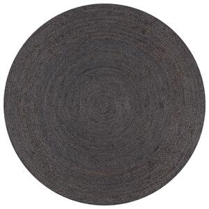 Handmade Rug Jute Round 150 cm Dark Grey