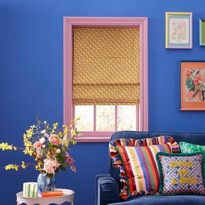 Sophie Robinson Wiggle Dot Diagonal Stripe Blackout Roman Blind
