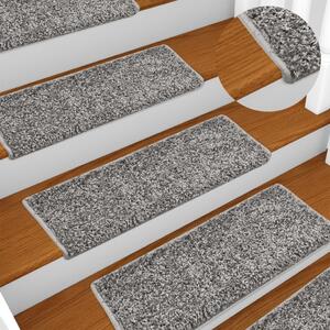 Carpet Stair Treads 15 pcs 65x21x4 cm Grey