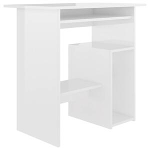 Desk High Gloss White 80x45x74 cm Engineered Wood