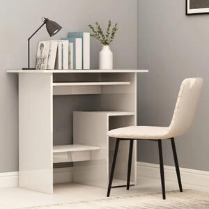 Desk High Gloss White 80x45x74 cm Engineered Wood