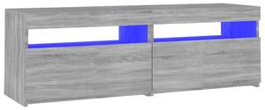 TV Cabinet with LED Lights Grey Sonoma 120x35x40 cm