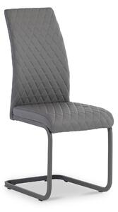 Holston Grey Faux Leather Quilted Back Dining Chair | Roseland