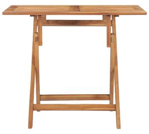 Folding Garden Dining Table 90x60x75 cm Solid Teak Wood