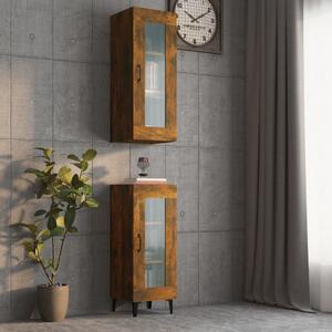 Hanging Wall Cabinet Smoked Oak 34.5x34x90 cm